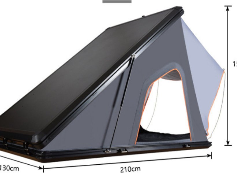 Plastic honeycomb board with fibreglass surface for rooftop tent