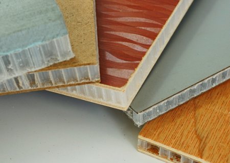 Application of honeycomb composite panels with different base plates